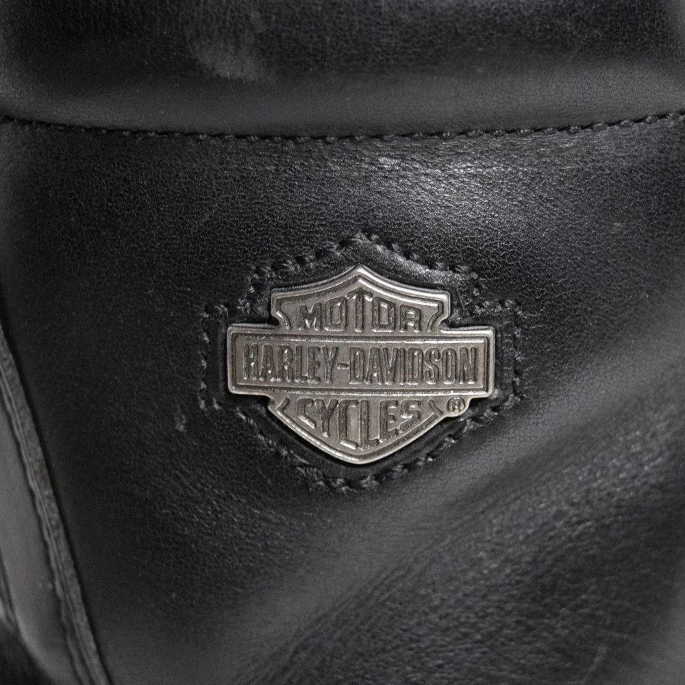 Harley-Davidson Faded Glory Mens 13 Black Leather Motorcycle Riding Boots 91003